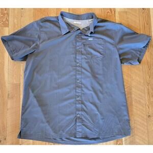 COLUMBIA PFG Omni Shade Men's Size 2XL Short Sleeve Vented Gray Shirt